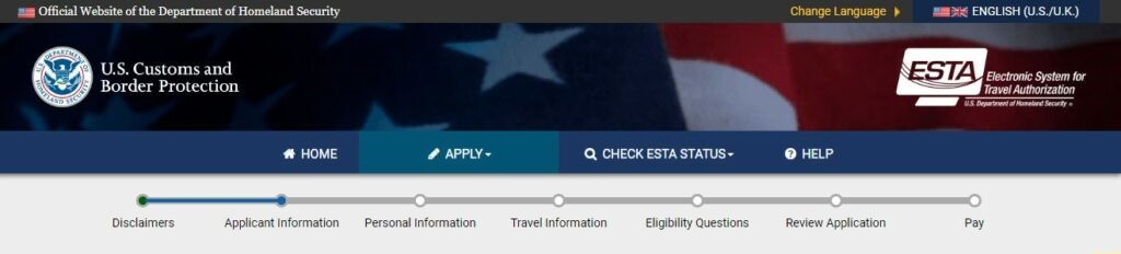 ESTA application process